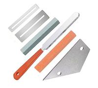 ERINGOGO Kit de Herramientas de Luthier para Guitarra 6 Piezas Lima para Trastes Balancín Protector de Diapasón Martillo de Goma Piedra de Afilar