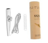 ERINGOGO Kit De Kazoo De Metal Con Diafragmas De Flauta y Cuerda Instrumento Musical Compacto y Ligero Para Principiantes y Niño Niña Fácil De Aprender y Duradero Para Práctica y Entretenim