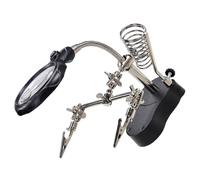 ERINGOGO Lámpara de Aumento LED Pinza y Cuello Flexible para Reparación | Metal y Acrílico, Luz Estable y Ajuste Preciso, para Placas, Lectura, Modelismo y Técnicos