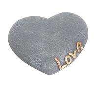 ERINGOGO Lápida Conmemorativa para Mascotas en Resina Forma de Corazón, Piedra para Jardín, Color Roca, sin Inscripción, Adorno para Tumba de Perro y Gato, para Uso Interior y Exterior