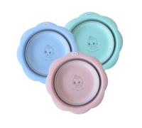 ERINGOGO Lavabo Plegable Portátil Para Ñiño Azul Norte Europeo Gran Capacidad, Flexible y Duradero, Adecuado Para Baño y Viajes, Seguro Para Niños y Fácil De Guardar