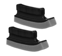 ERINGOGO Limpiador de Barba Ergonómico para Lavabo 2 Piezas, Cepillo Curvo Negro Esponja Reutilizable para Limpieza de Recortes de Barba en Baño y Barbería