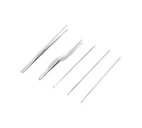 ERINGOGO Limpiador de Oidos Cera Kit de 5 Piezas de Acero Inoxidable, Cómodo y Portátil, para Eliminar Cerumen y Cuidado del Oído en Casa