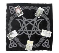 ERINGOGO Mantel de Altar para Tarot Patrón de Estrella de Cinco Puntas, Tela Ligera y Portátil Adecuado para Juegos de Cartas en Casa Aire Libre