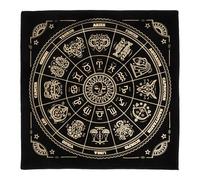 ERINGOGO Mantel para Tarot Estampado de Doce Signos Zodiacales, Tela de Gamuza Vegetal Antideslizante, Tamaño Compacto para Adivinación y Juegos de Cartas, Accesorio Creativo