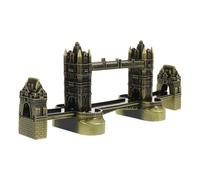 ERINGOGO Maqueta del Puente Torre de Londres en Metal Acabado en Bronce Antiguo, Escultura Europea para Decoración de Hogar y Oficina, Adorno para Escritorio y Accesorio Fotográfico,