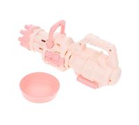ERINGOGO Máquina de Burbujas Eléctrica Portátil para Exteriores Juguete Infantil con Orificios Color Rosa Ligera y para Fiestas y Cumpleaños