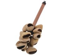 ERINGOGO Maracas Africanas de Madera con Mango Ergonómico Sonajero Artesanal de Frutas Naturales Instrumento de Percusión para Danza y Actuaciones Musicales Tradicionales