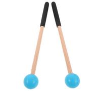 ERINGOGO Mazas de Percusión de Madera para Xilófono y Marimba 1 Par Color Azul con Mango Ergonómico para Educación Musical Infantil y Presentaciones Escolares