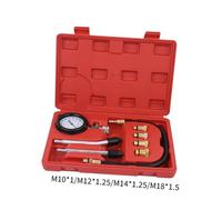 ERINGOGO Medidor Presión Cilindro Multifuncional para Coche y Moto con Adaptadores Manómetro Probador Compresión Motor Kit con Maletín de Almacenamiento