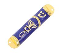 ERINGOGO Mezuzah de Metal Decorativa para Puerta Diseño Artesanal Vintage Placa con Pergamino Sagrado Protección y Bendición para Hogar Regalo para Decoración y Entrada Color Aleatorio