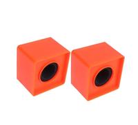 ERINGOGO Micrófono de Entrevista Bandera Cuadrada de ABS Naranja, Set de 2 Portadores, Compatible Micrófonos Profesionales para Reporteros