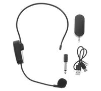 ERINGOGO Micrófono Inalámbrico de Diadema para Enseñanza y Escenario, Abs Negro, Conexión Inalámbrica, Cómodo, para Oradores y Monitores