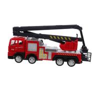 ERINGOGO Modelo de Juguete de grúa Carro de Bomberos Camiones de Juguete camión de Juguete de plástico Juguete de vehículo de extinción de Incendios Coche de Juguete Abdominales Rojo