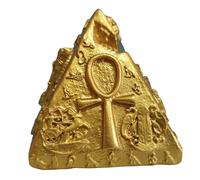 ERINGOGO Modelo de Pirámide Egipcia Decorativa de Resina Adorno Coleccionable para Hogar Ornamento y Detallado para Decoración de Mesa y Ambiente Acogedor