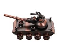 ERINGOGO Modelo de Tanque Vintage de Hierro para Decoración de Escritorio o Vitrina de Vinos, Accesorio Mediano para Bar o Colección Histórica