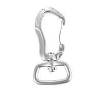 ERINGOGO Mosquetón Giratorio de Aluminio con Cierre de Resorte Resistente y para Correas de Perro Camping y Equipo de Exteriores Gancho Seguro y Rotación Color Plata
