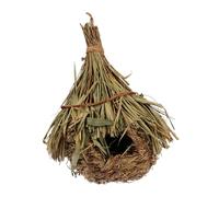 ERINGOGO Nido De Pájaro De Casa Largo Rústico Tejido De Hierba Artesanía Colgante Cama De Pájaro Tejido De Jardín