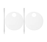 ERINGOGO Paletas De Mezcla De Colores Acrílicas Transparentes 2 Unidades Redondas Herramienta Cosmética Portátil Para Maquillaje Mujer Conjunto Para Base y Sombras