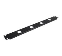 ERINGOGO Panel de Conexión Xlr en Acero Laminado en Frío 4 Puertos de 1u Bisagras Panel de Montaje en Rack y Gestión Fácil de Cables de Audio para Estudios