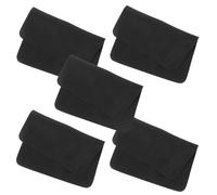 ERINGOGO Paños para Limpiar Gafas 5 Unidades Paño Microfibra Antirrayas 14.5x17.5 Cm Color Negro Limpieza Profesional para Lentes Cámaras Móviles Uso Diario
