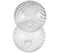 ERINGOGO Pantalla de Lámpara de Vidrio Globo Transparente 2 Piezas (3.1 y 4) para Lámpara Colgante, Pantalla Redonda de Burbuja Giratoria para Recambio en Salón y Comedor