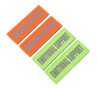 ERINGOGO Parches de Nailon Reflectantes para Perros 4 Unidades, Parches Autoadhesivos para Arnés de Chaleco Profesional, Accesorios Reutilizables para Exteriores, Colores Naranja y Verde