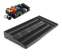 ERINGOGO Pedalera de Pe Gran Capacidad Ligera y Resistente de Efectos de Guitarra y Fuente de Alimentación Oculta para Músicos en Conciertos