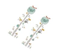 ERINGOGO Pegatina De Altura Adhesiva Para Pared Diseño De Animales Coloridos, Para Niños, Tamaño 30x60 Cm, Calcomanía Extraíble Para Medición En Habitaciones Infantiles, Juego De 2 Unidades