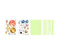 ERINGOGO Pegatinas de Estrellas Que Brillan Oscuridad para Decoración de Paredes y Techos, 4 Hojas de Pvc Impermeables Seguras para Habitaciones Infantiles