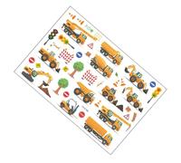 ERINGOGO Pegatinas de Pared de Dibujos Animados para Habitación Infantil Pegatina de Excavadora y Semáforo Tamaño 40X60 CM Material PVC Adhesivas sin Residuos para Decoración Educativa