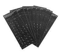ERINGOGO Pegatinas para Autoaprendizaje para PVC Blanco Ordenador Portátil en 10 Piezas Adhesivas Ideales y Comunicación para Teclado en Diferentes Idiomas