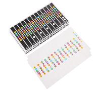 ERINGOGO Pegatinas para Diapasón de Guitarra 6 Piezas 3 Negras 3 Transparentes Calcomanías de Escalas y Acordes Resistentes al Sudor sin Residuos Ideales para Principiantes y