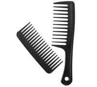 ERINGOGO Peine Desenredante De Dientes Anchos De 2 Piezas Para Cabello Rizado Y Largo, Herramienta De Peinado Con Champú Para Cabello Seco Y Húmedo, Para Mujeres, Hombres Y Niños, Color