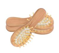 ERINGOGO Peine Masajeador Cojín Airbag 3 Unidades Tamaño Mini Cepillo Cabello De Madera Portátil Para Mujeres y Niñas Uso Diario Cuidado Del Cuero Cabelludo