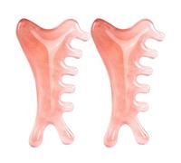 ERINGOGO Peine Masajeador Cuero Cabelludo 2 Piezas Color Rosa Herramienta Gua Sha de Resina Suave en Forma de Delfín Cepillo Cabello Que Estimula y Revitaliza el Cuero Cabelludo