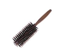 ERINGOGO Peine rizador de cerdas de cerdo Natural color detangling cepillo de pelo ondulado cepillo de rizado de cabello corto peines redondos para mujer Peine de De madera Marrón