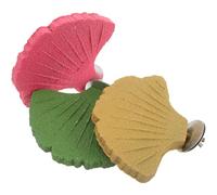 ERINGOGO Percha para Loros 3 Piezas Piedra de Afilar Antideslizante Plataforma de Descanso Multicolor Verde Rosa y Amarillo Soporte de Juego y Piedra para Uñas para Periquitos y