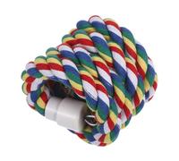 ERINGOGO Percha para Pájaros de Algodón y Cuerda Espiral Columpio para Loro y Periquito Juguete para Trepar y Masticar Accesorio Colgante para Jaula Cuerda Natural para Aves Pequeñas y