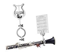 ERINGOGO Pinza Metálica Para Lira De Clarinete, Soporte Ajustable De 155 Mm Para Partituras, Clip Musical Portátil y Resistente, Accesorio Esencial Para Banda De Marcha