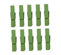ERINGOGO Pinzas De Madera Naturales 35 Mm Verdes Clips Multiusos para Sellar Alimentos Decoración Manualidades 100 Unidades Paquetes Compacto para Hogar y Oficina