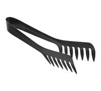 ERINGOGO Pinzas para Pasta de Acero Inoxidable 10 MM Diseño en Peine Negro Pulido Utensilio de Cocina Resistente para Servir Espaguetis y Fideos en Buffet Barbacoa y Catering