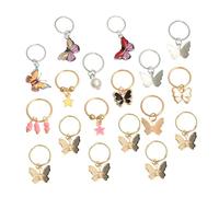 ERINGOGO Pinzas para Trenzas de Pelo con Diseño de Insecto 18 Unidades Mezcla Tamaño Único Aleación de Zinc y Acrílico para Mujeres Accesorios para Rastas y Joyas Estilo Aleatorio