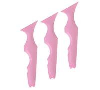ERINGOGO Plantilla de Guía para Delineador de Ojos de Silicona Rosa, Herramienta Multifuncional y Cómoda para Maquillaje de Ojos Reutilizable, Pack de 3 Piezas