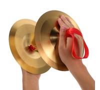 ERINGOGO Platillos de Dedo de Aleación Ajuste Universal Instrumento Musical Gong Gongs Pandereta Platillos Mano para Niños Y Niñas Adultos Habilidades Rítmicas