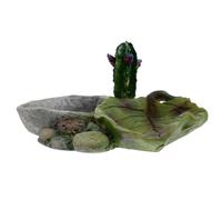 ERINGOGO Plato para Agua y Alimento Reptiles con Diseño Simple y Color Adecuado para Tortugas Serpientes y Otros Mascotas Reptantes