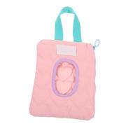 ERINGOGO Porta Toallitas para Ñiño Portátil Pequeño, Bolsa de Algodón Durable, Dispensador Colgante para Cochecito y Pañal, Adecuado para Viajes y Uso Diario, Color Rosa Macarón