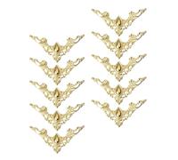 ERINGOGO Protectores de Esquinas para Álbumes y Libros Retro, 20 Piezas de Hierro Dorado Vintage, Protección Decorativa para Portadas y Rincones en Álbumes y Portátiles