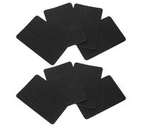 ERINGOGO Protectores de Suela de Zapato Negros 148x98 Mm, Almohadillas Antideslizantes de Silicona Recortables Patrón Ondulado, 8 Piezas para Tacones y Botas, Reducción de Ruido y