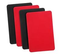 ERINGOGO Protectores de Suela para Zapatos 4 Piezas Autoadhesivos Antideslizantes Silicona 1mm Rojo y Negro para Uso Diario y Cuidado del Pie Seguridad al Caminar